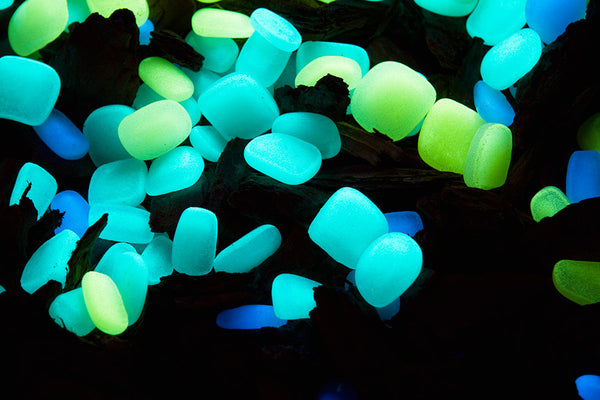 1kg Bag of YELLOW/GREEN Photoluminescent Glass Pebbles