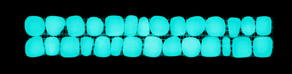 AQUAMARINE Glow-in-the-dark Decorative Listellos / Box of 5 strips