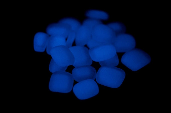 1kg Bag of OCEAN BLUE Photoluminescent Glass Pebbles
